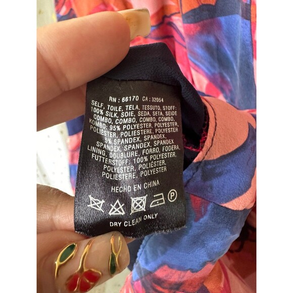 Anthropologie Leifsdottir Malva 100% Silk Surplice Asymmetrical Hem Dress 2 - Picture 8 of 8